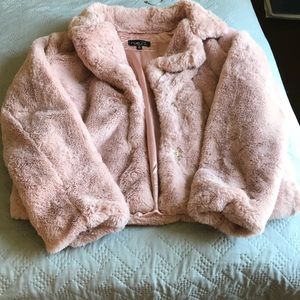 Pink puffy coat